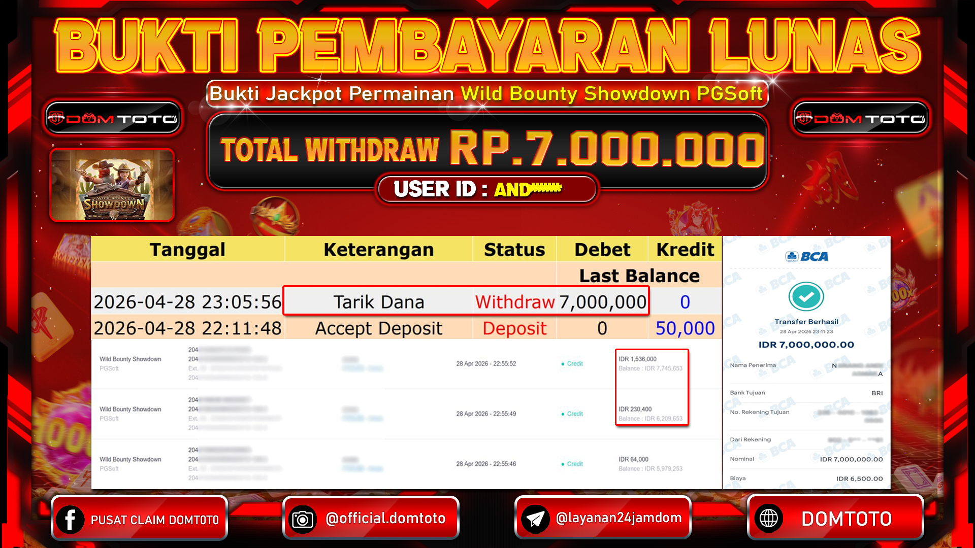 JACKPOT SLOT  Wild Bounty Showdown PGSoft 28 APRIL 2026